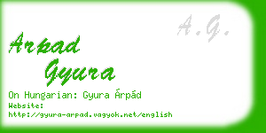 arpad gyura business card