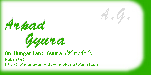 arpad gyura business card